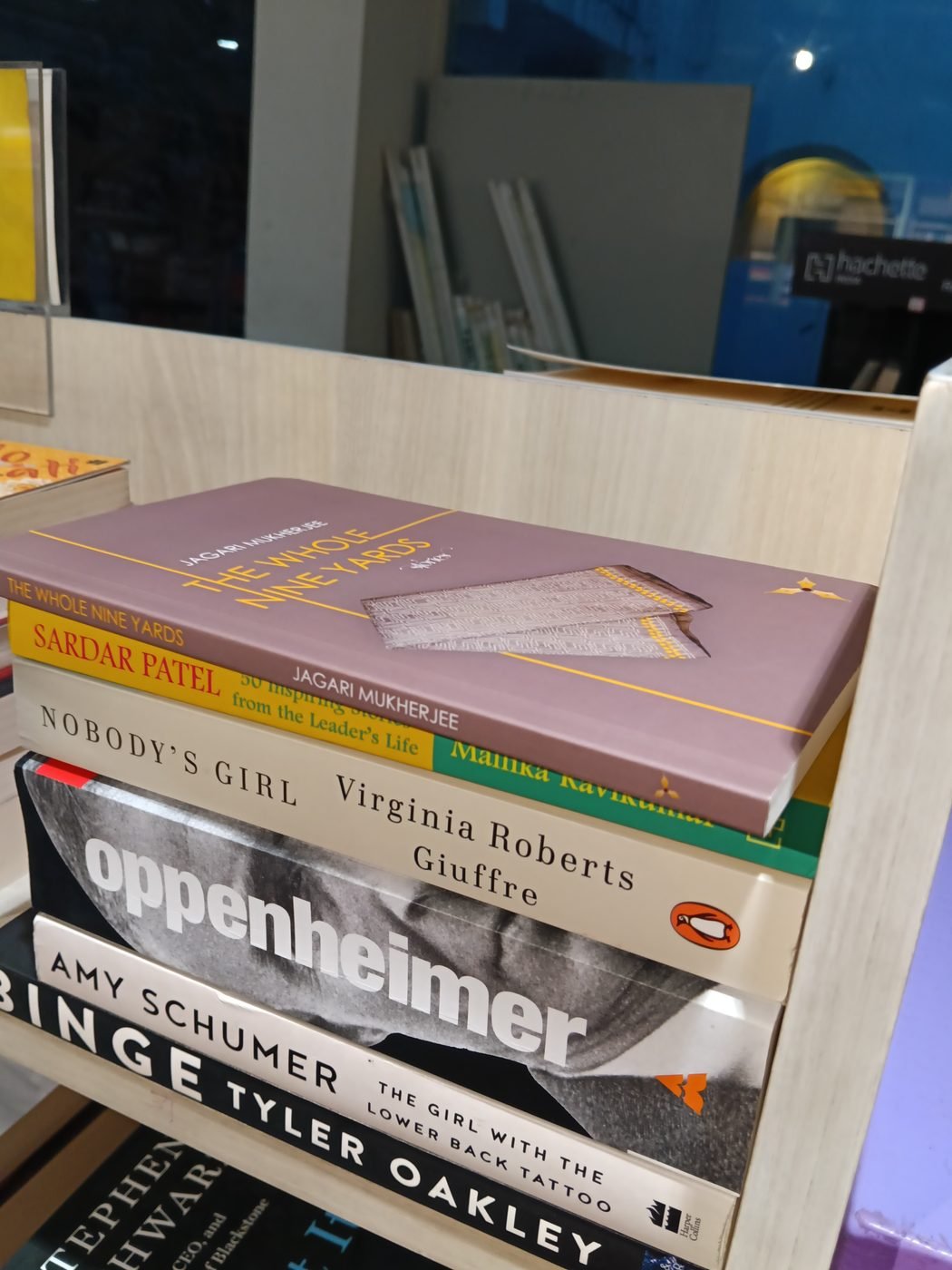 The Whole Nine Yards on a display table at Higginbothams, VR Mall, Chennai